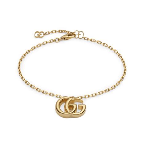 Gucci Double G 18ct Yellow Gold Bracelet Bracelets Jewellery