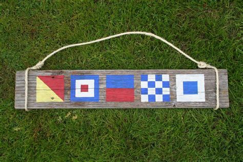 Custom Nautical Flag Sign Name with 5 letters | Etsy | Nautical signs, Nautical flags, Nautical ...