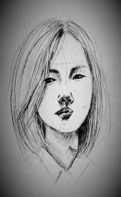 Korean Girl 2 Drawing By Hae Kim