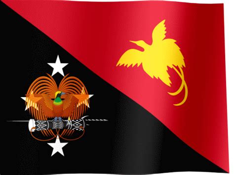 Flag Of Papua New Guinea  All Waving Flags