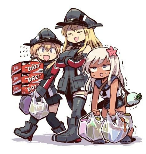 Kancolle Bismarck Prinz Eugen Ro 500 Kantai Collection Anime