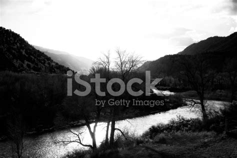 Black And White River Scenic Stock Photo Royalty Free Freeimages
