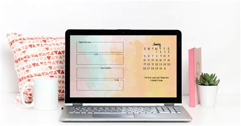 Desktop Organizer Wallpaper Updated With 2021 Calendars