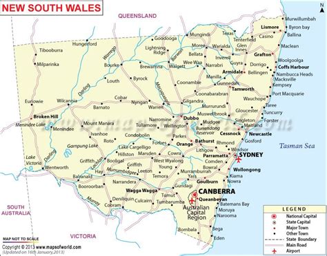Map Of New South Wales New South Wales Map
