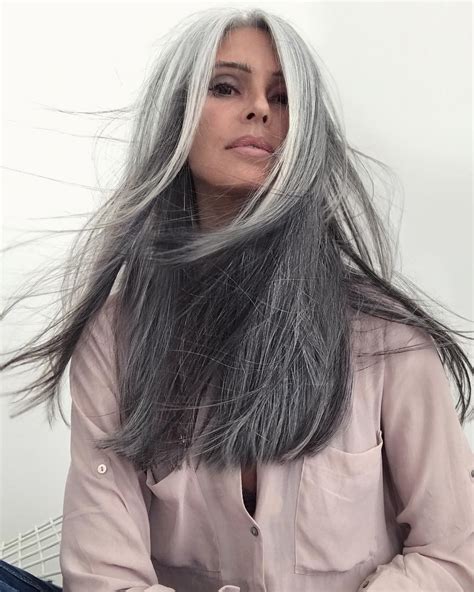 Annika Von Holdt Silver Grey Hair Long Gray Hair Curly Silver Hair