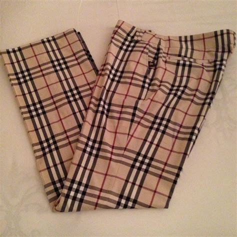 Authentic Burberry Nova Check Print Plaid Pants Trousers Size 12