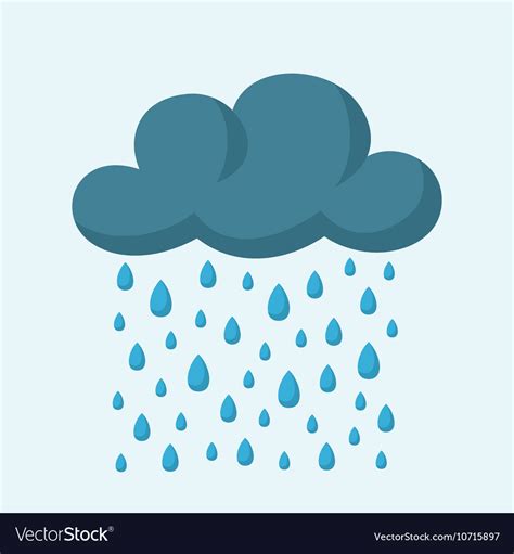 cloud and rain royalty free vector image vectorstock