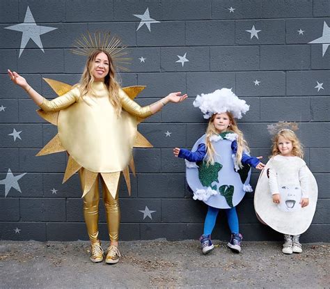 Sun Earth And Moon Group Halloween Costume A Super Stylish No Sew