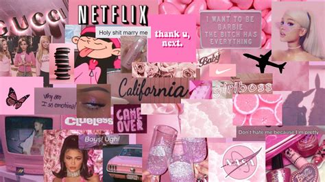 Pink Aesthetic Backgrounds Collage Laptop Wallpaper Hd New