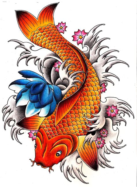 Koi Fish Tattoo Drawing Free Download On Clipartmag