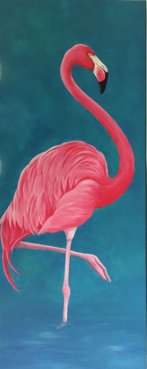 Flamingo Painting Pink Flamingo Flamingos Acrylic Painting Prints