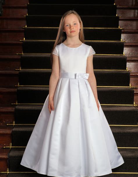 Simple First Holy Communion Dress W Embellished Sleeves Hello Baby