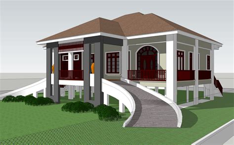 Koleksi rumah kampung/ malaysian houses. Plan Rumah Kampung Moden 4bilik - Design Rumah Terkini