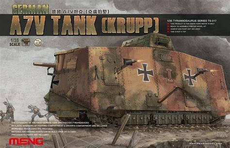 Meng Model 135 Ts 017 German A7v Tank Krupp Rare Ebay