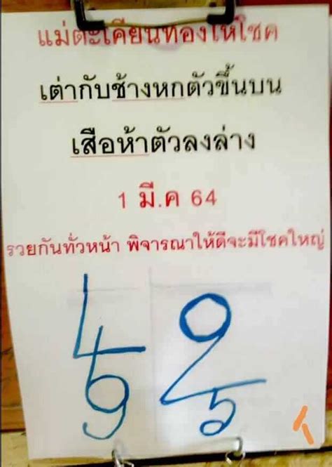หวยไทยรัฐ เป็นเลขเด็ดที่คำนวนโดยหมอดูชื่อดังอย่าง พ.พาทินี ที่ให้เลขนำโชคมาในลักษณะตารางเลขตามทิศให้โชค หวยไทยรัฐ งวดวันที่ 1/3/64 มีดังนี้ หวยกุมารทองให้โชค 1/3/64 แจกเลขดังคำใบ้ปริศนา ดูเลขเด็ด ...