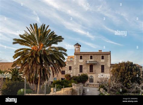Felanitx, Spain; january 13 2023: Old Mallorcan manor house or