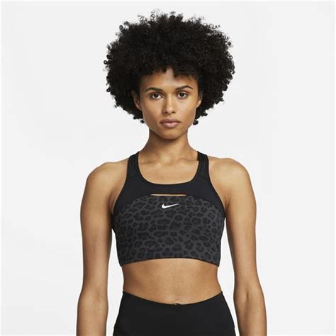 Nike Swoosh Aop Sports Bra Womens Medium Impact Sports Bras