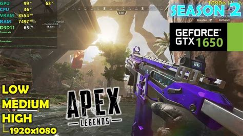 Gtx 1650 Apex Legends Season 2 1080p All Settings Youtube