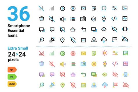 Smartphone Essentials Very Small ~ Icons On Creative Market