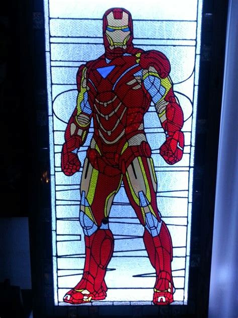 Iron Man Stained Glass By Gail Stained Glass Designs Stained Glass