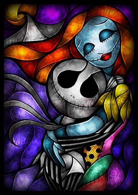 Jack Sally Stained Glass Disney Stained Glass Disney Art Art