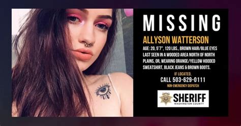Investigators Believe Remains Of Missing Oregon Woman Allyson Watterson