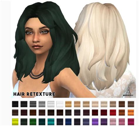 Sims 4 Hairs Miss Paraply Poocklet Hairstyle Retextured
