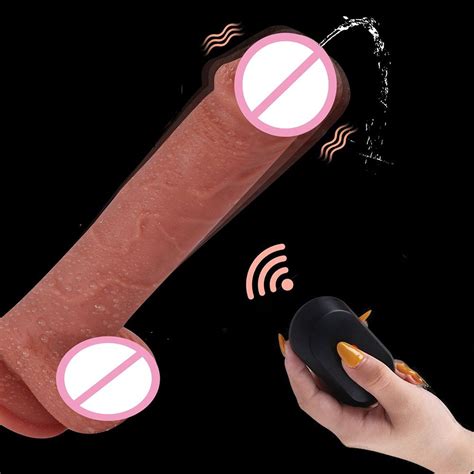 Trådløs fjernkontroll sprutende dildo vibrator for kvinner Realistisk