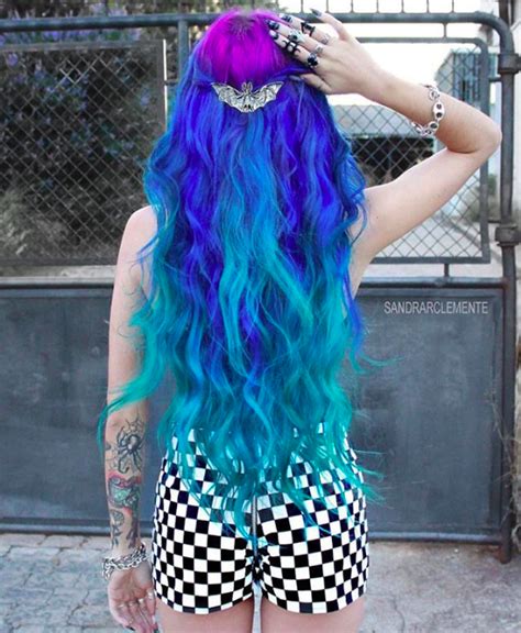 Beautiful Mermaid Hair Color 💙 By Sandrarclemente Short
