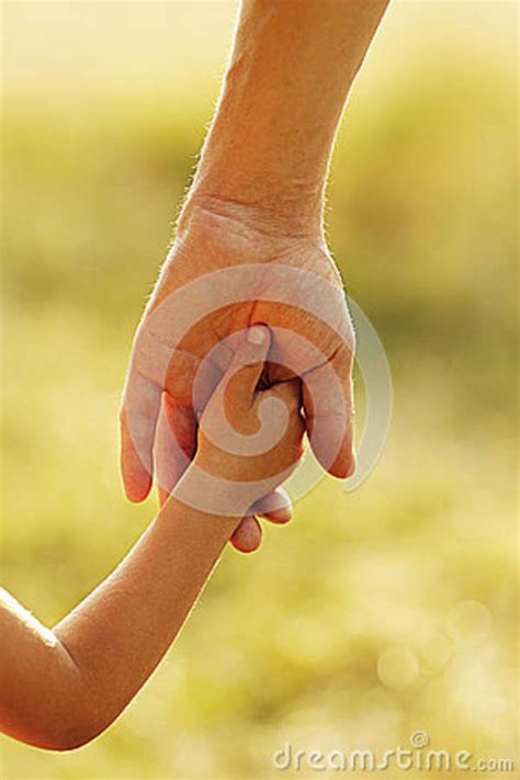 Parent Holds The Hand Of A Small Child Stock Image Image Of Human