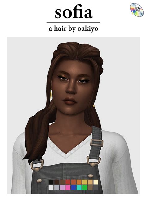 Alwaysimmings Cc Finds — Oakiyo Sofia Hair Basic Hair 214 By Oakiyo