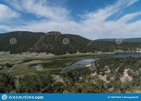 The Gallo Mountains And Quemado Lake New Mexico Stock