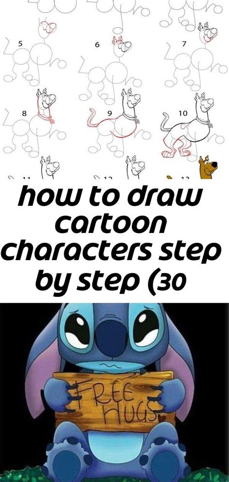 How To Draw Cartoon Characters Step By Step 30 Examples 36 Cartoon