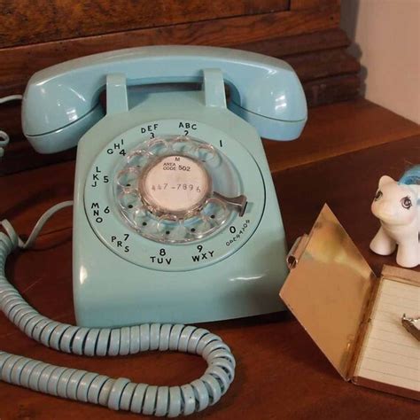 Aqua Blue Vintage Rotary Phone By Oldethings On Etsy