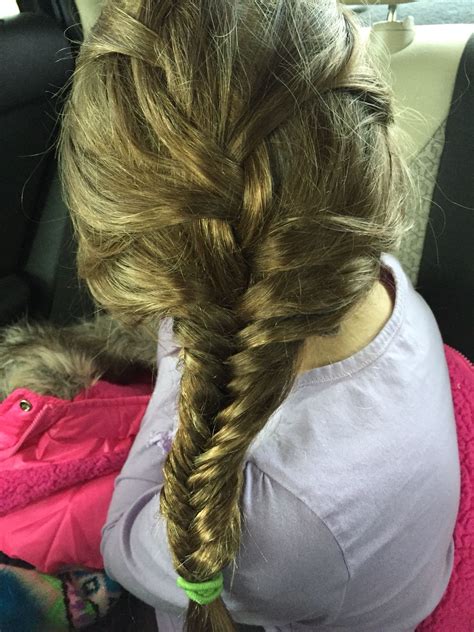 Messy French Braid Into A Fishtail Messy French Braids Hair French