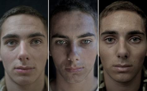 Portraits Of Soldiers Before During And After War