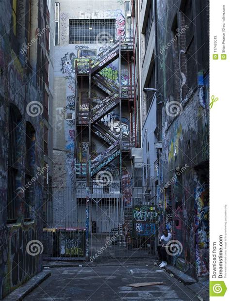 Melbourne Alley Wall Art Editorial Stock Photo Image Of Grafiti