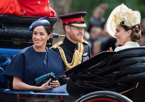 Meghan Markle Makes Surprise Trooping The Colour Appearance In Navy Givenchy Chatelaine