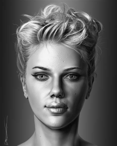 Scarlett Johansson 3d Face