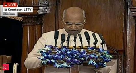 president ram nath kovind addresses parliament outlines achievements of nda govt the economic