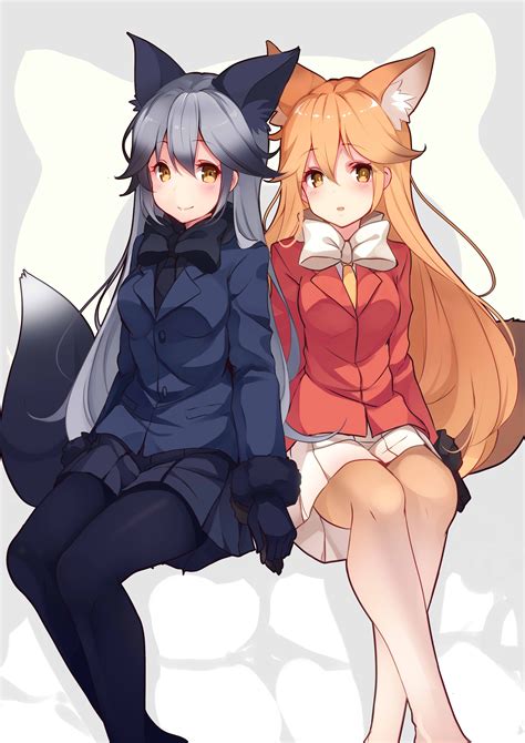 Red And Silver Fox Kemono Friends Kitsunemimi