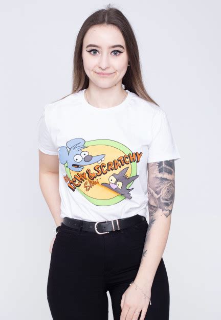 The Simpsons Itchy And Scratchy Show White T Shirt Impericon