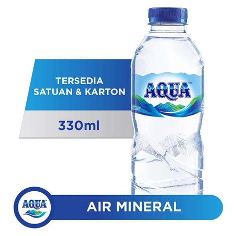 Jual Aqua Air Mineral Botol 330 Ml Air Kemasan Botol Satuan 330ml