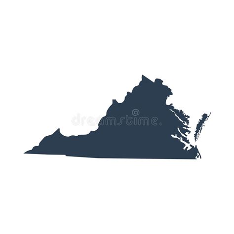 Virginia Shaded Relief Map Stock Illustration Illustration Of