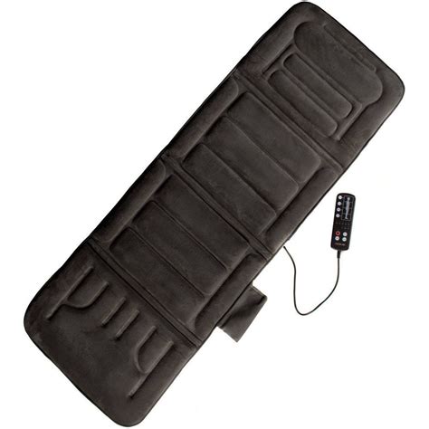 Heated Full Body Massage Mat 10 Vibration Motors Remote Control Therapy Bed Pad Comfortproducts