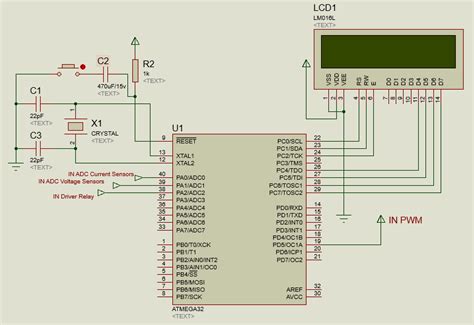 Schematic Of Microcontroller Atmega32 Circuit Download Scientific