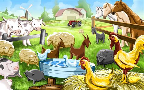 Cartoon Farm Animals Wallpaper Full Hd Pictures