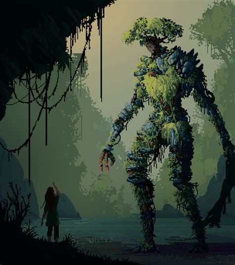 Pixel Art Treant Forest Giant Titan Funny Pictures Best