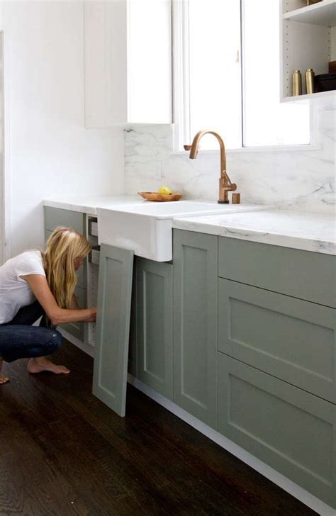 If your cabinets are stained, use a 220 sandpaper. Ikea Upgrade: The SemiHandmade Kitchen Remodel : Remodelista