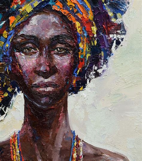 African Queen Portrait Painting Original Oil Painting 2016 Oil